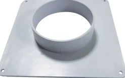 Ventilasjon^ Murflens Ø100 mm hvit