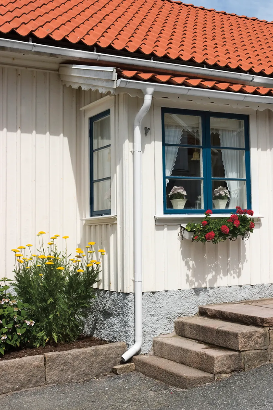 Takrenner^Rias Nedløpsrør 90 x 4000 mm Hvit