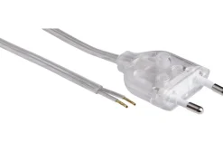 Kabler & Ledninger^Elworks Nettledning Euro 2 meter Transparent