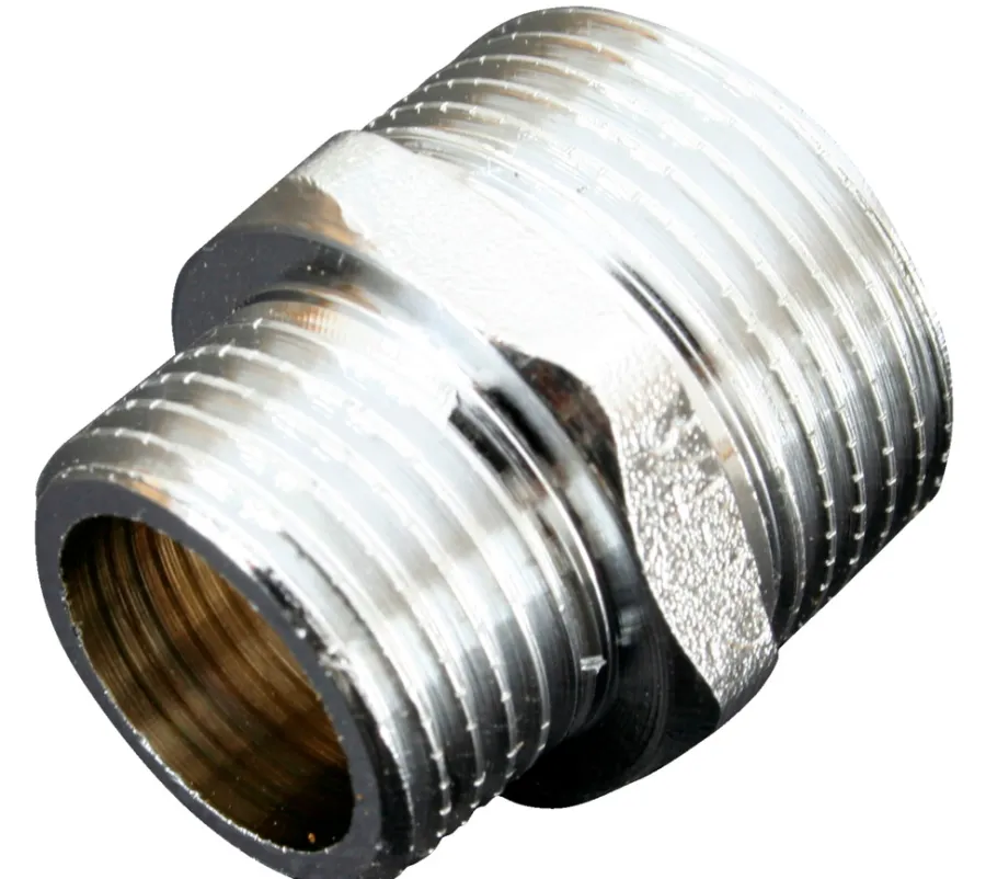 Forkrommede^ Nippel 3/4" x 1/2" Krom