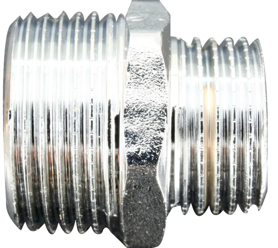 Forkrommede^ Nippel 3/4" x 1/2" Krom