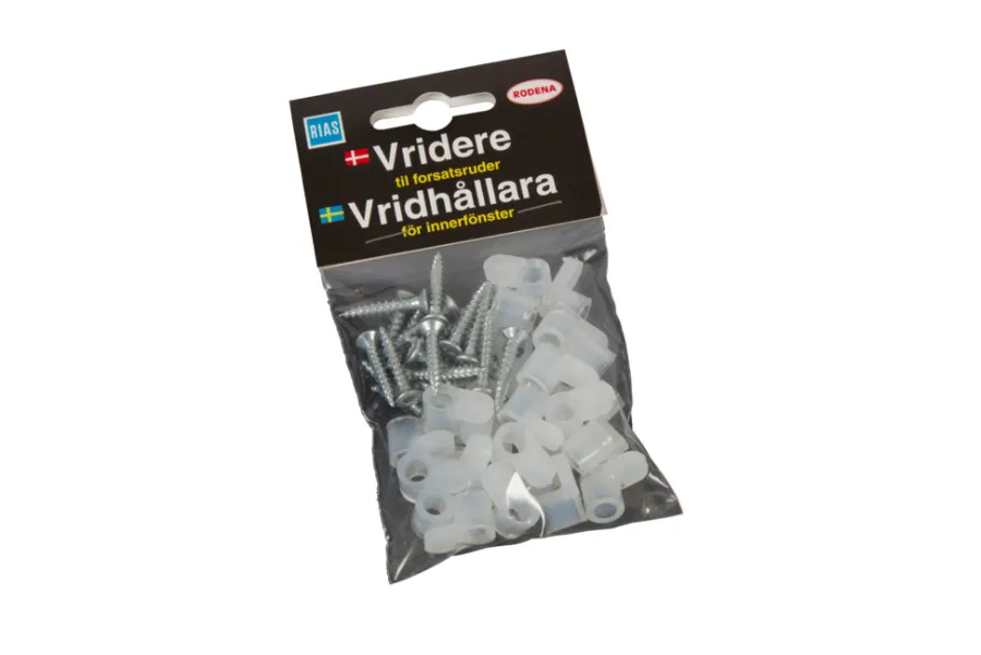 Akrylplater^Rodena Nylonhasper med skruer, 25 stk.