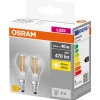 Led-Pærer^Osram LED kronepære E14 4 W 2-pk.