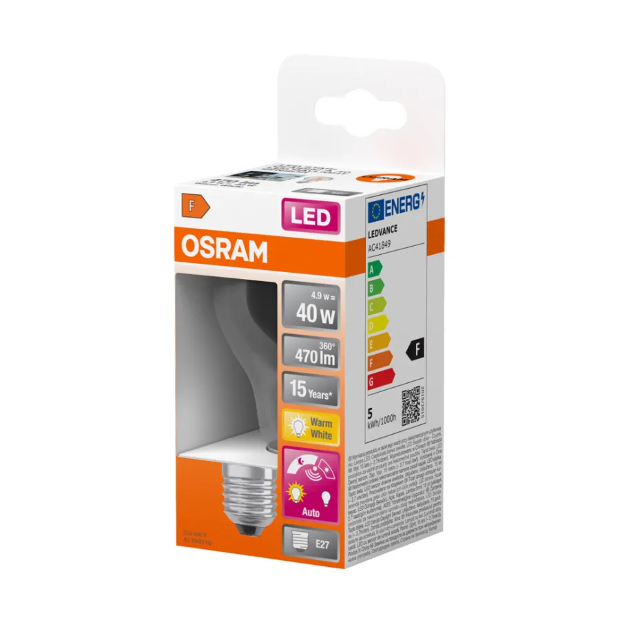 Led-Pærer^Osram LED-pære standard med dagslyssensor 4,9 W