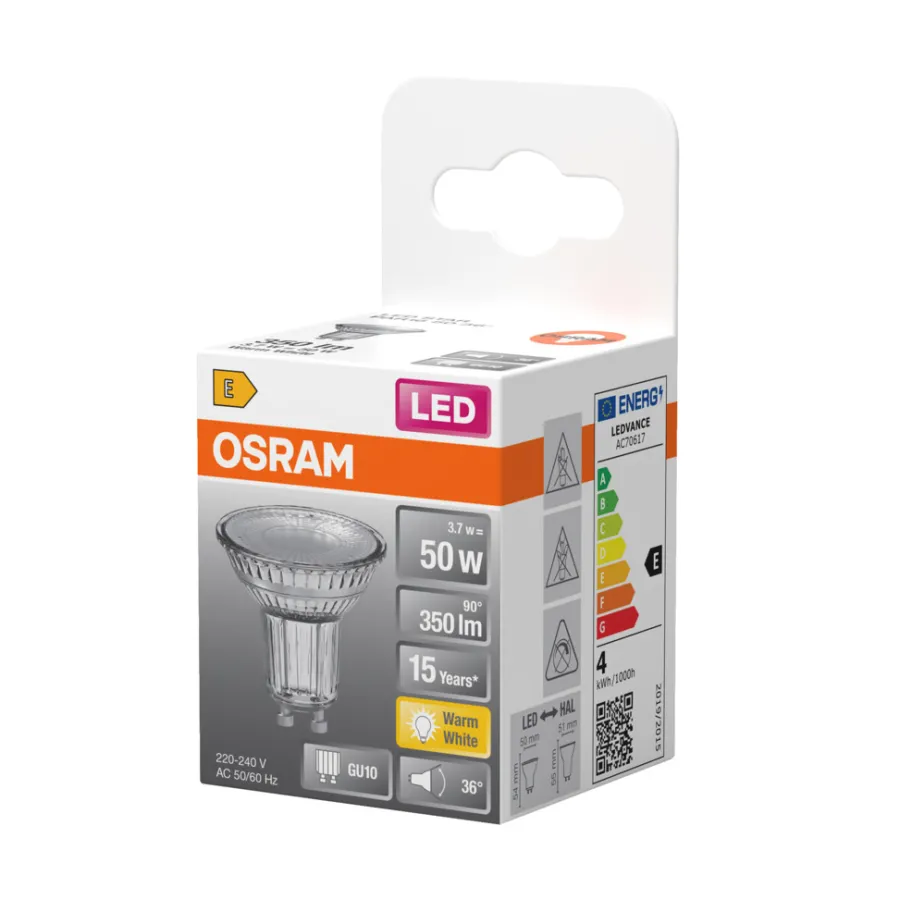Led-Pærer^Osram LED Star Par16 GU10 spotpære 4,3W