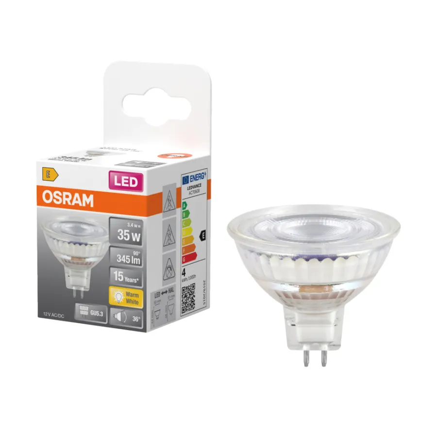 Led-Pærer^Osram LED Star 12V GU5.3 stiftpære 3,4 W