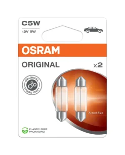 Bilpærer^Osram signalpære til bil C5W 12 V - 2 stk.