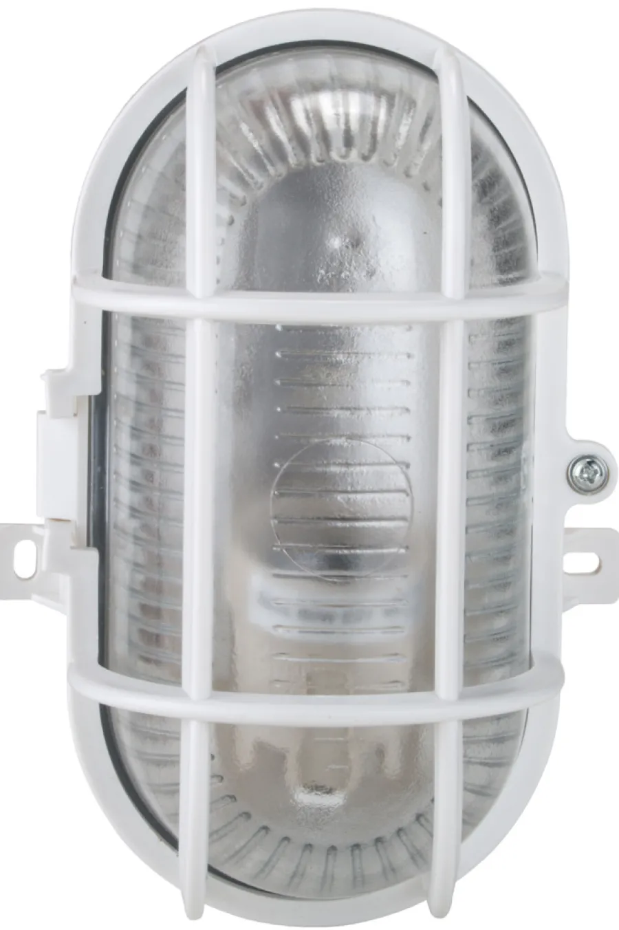 Utendørslamper^ Oval vegglampe Hvit