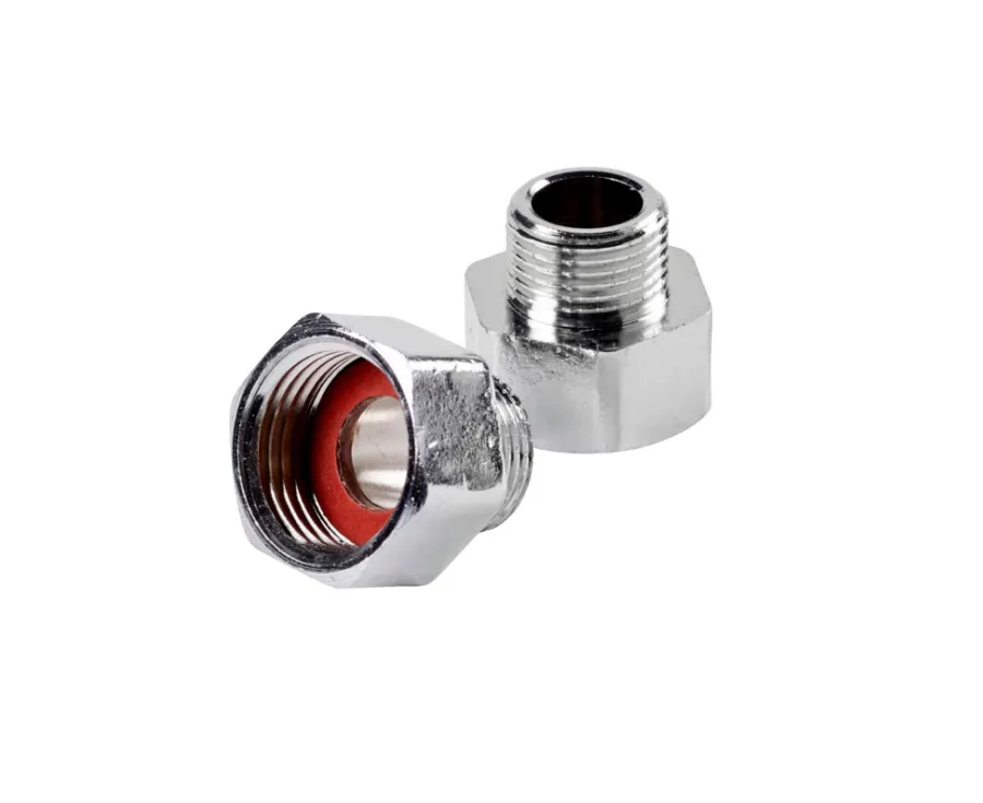 Vvs-Artikler^ Overgangssett 1/2" x 3/8" krom