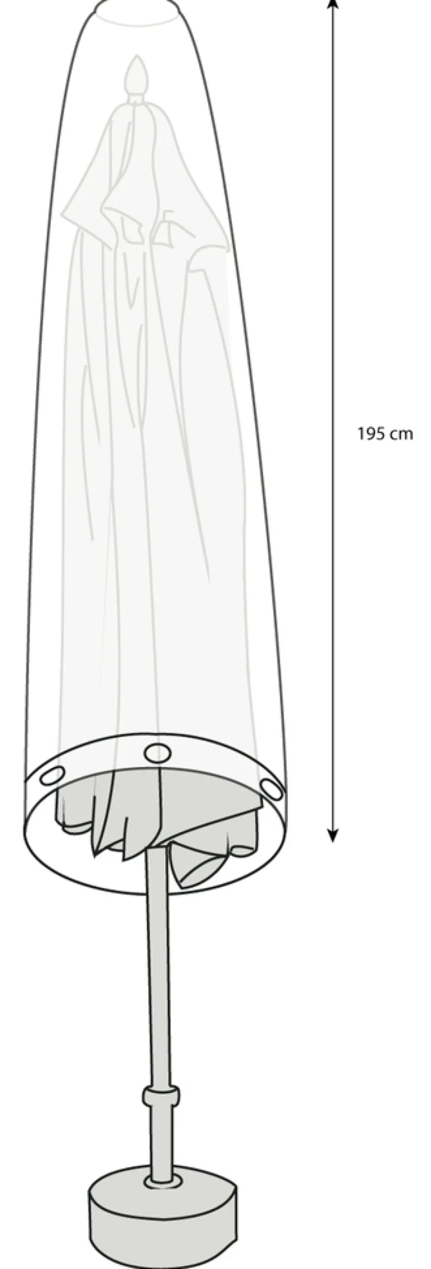 Overtrekk Til Parasoller & Hagemøbler^Sunlife Overtrekk markedsparasoll klar plast 195 cm - ®