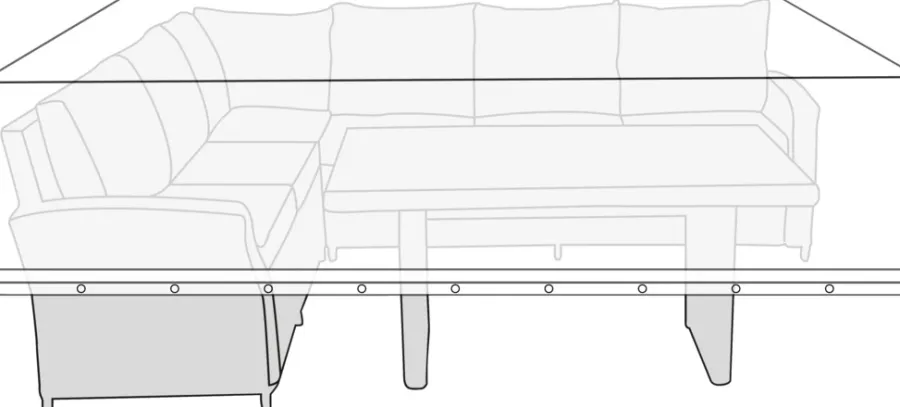 Overtrekk Til Parasoller & Hagemøbler^Sunlife Overtrekk til loungemøbelsett L300xB145xH100 cm -