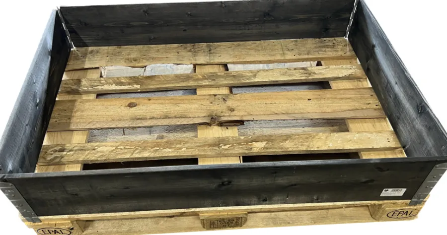Plantebord & Høybed^ Pallekarm svart 120 x 80 cm