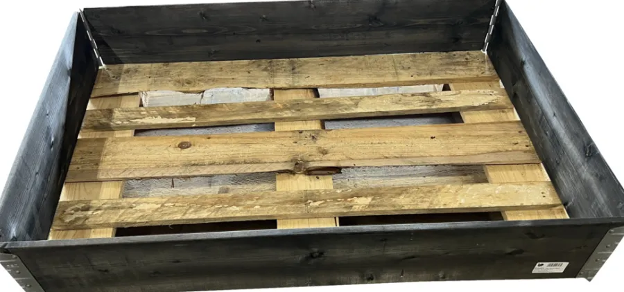 Plantebord & Høybed^ Pallekarm svart 120 x 80 cm