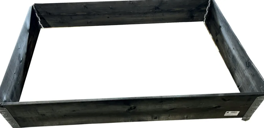 Plantebord & Høybed^ Pallekarm svart 120 x 80 cm