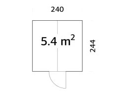 Drivhus & Veggdrivhus^Palmako drivhus Emilia 5,4 m² - 240 x 244 cm