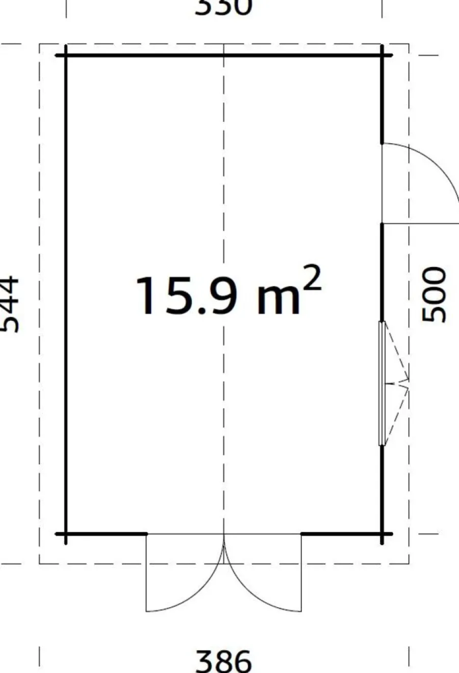 Hytter & Boder|Garasjer^Palmako garasje Tony 15,9 m² 350 x 520 cm
