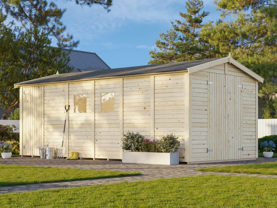 Redskapsboder|Hytter & Boder^Palmako redskapsbod Aksel 4 - 14,7 m² 273 x 550 cm