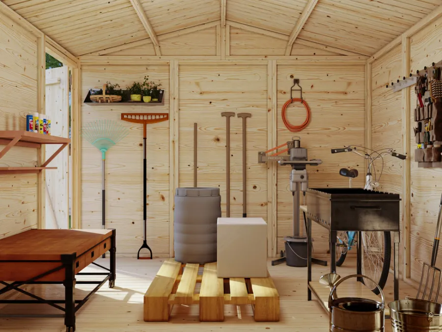 Redskapsboder|Hytter & Boder^Palmako redskapsbod Aksel 4 - 14,7 m² 273 x 550 cm