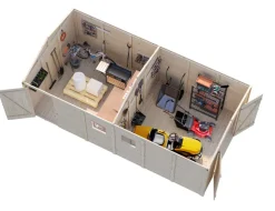 Redskapsboder|Hytter & Boder^Palmako redskapsbod Aksel 4 - 14,7 m² 273 x 550 cm