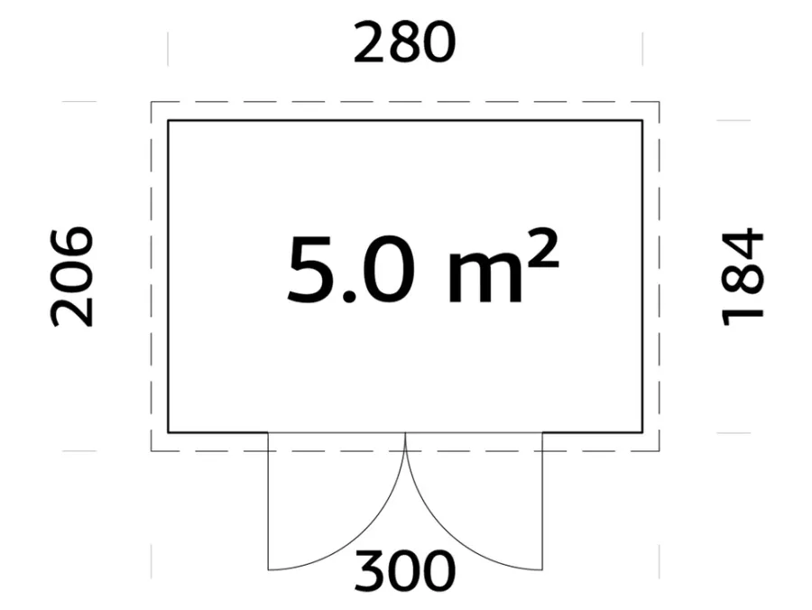 Redskapsboder|Hytter & Boder^Palmako redskapsbod Alma 280 x 184 cm