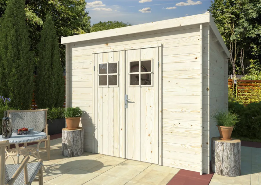 Redskapsboder|Hytter & Boder^Palmako redskapsbod Iris 3 260 x 260 cm