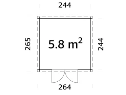 Redskapsboder|Hytter & Boder^Palmako redskapsbod Iris 3 260 x 260 cm