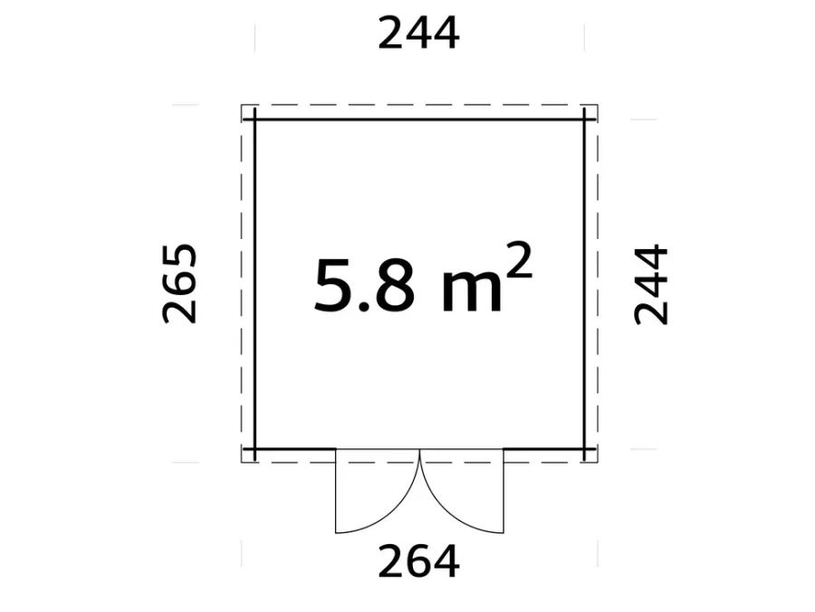 Redskapsboder|Hytter & Boder^Palmako redskapsbod Iris 3 260 x 260 cm