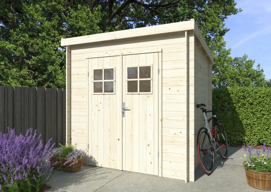 Redskapsboder|Hytter & Boder^Palmako redskapsbod Iris 2 216 x 216 cm
