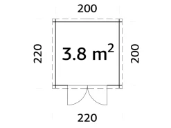 Redskapsboder|Hytter & Boder^Palmako redskapsbod Iris 2 216 x 216 cm