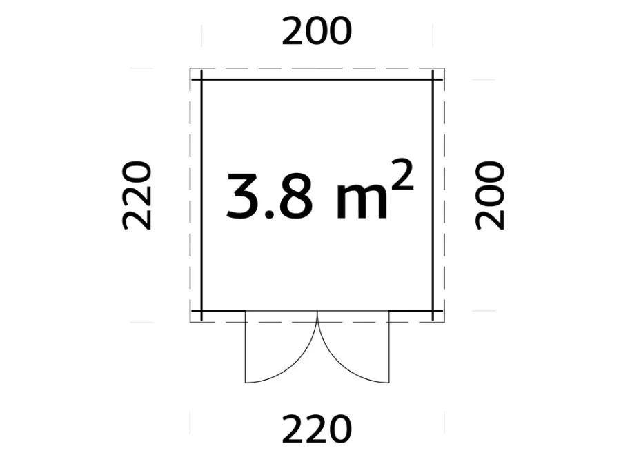 Redskapsboder|Hytter & Boder^Palmako redskapsbod Iris 2 216 x 216 cm