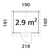 Redskapsboder^Palmako redskapsbod Peter 1 206 x 176 cm