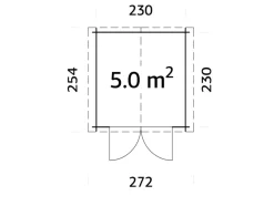 Redskapsboder^Palmako redskapsbod Petra 1 – 250 x 250 cm