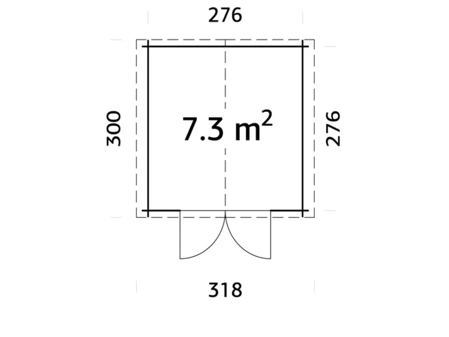 Redskapsboder^Palmako redskapsbod Petra 2 – 296 x 296 cm