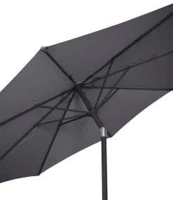 Sesongavslutning|Parasoller Og Markiser^Sunlife Parasoll Arizona grå m/sveiv & tilt Ø300 - ® Grå/Svart