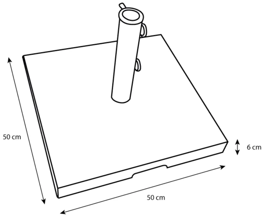Sesongavslutning|Parasoller Og Markiser^Sunlife Parasollfot Freetown 50x50x6 cm svart granitt - ®