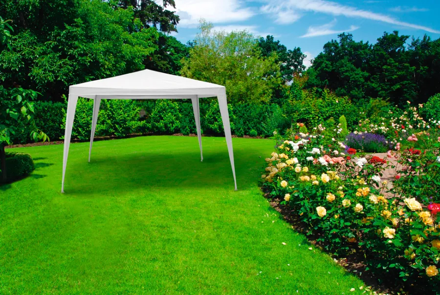 Sesongavslutning|Paviljonger & Partytelt^Sunlife Paviljong Lido 3x3 m metall og hvit PE - ®