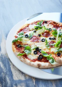 Grilltilbehør|Pizzaovn & Tilbehør^Grillexpert Pizzastein Ø38 cm med alubakeplate -
