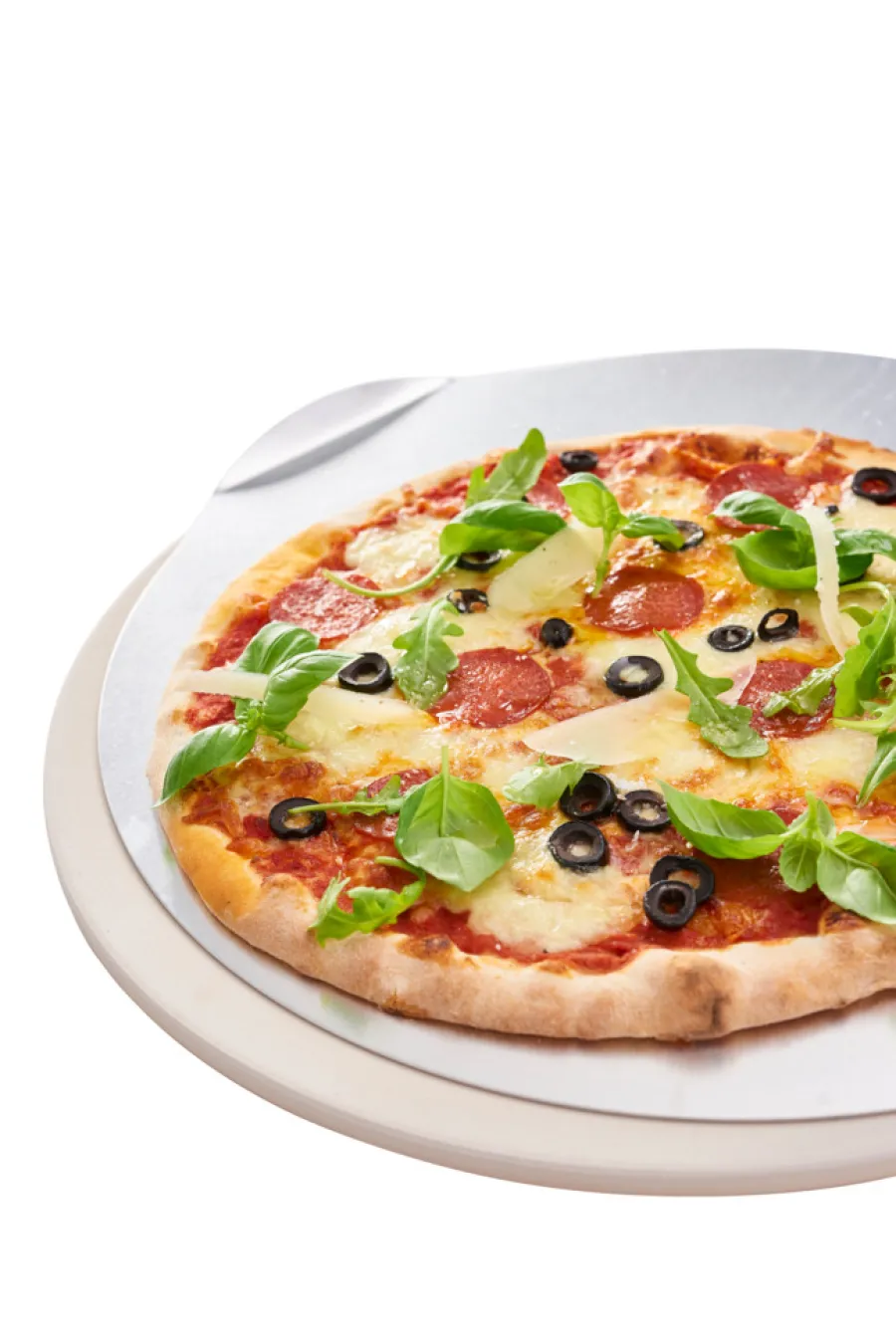 Grilltilbehør|Pizzaovn & Tilbehør^Grillexpert Pizzastein Ø38 cm med alubakeplate -