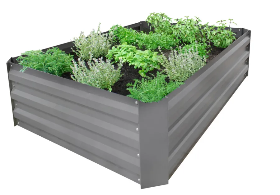 Plantebord & Høybed^Gardenlife Land Plantekasse galvanisert modell Easy M u/bunn
