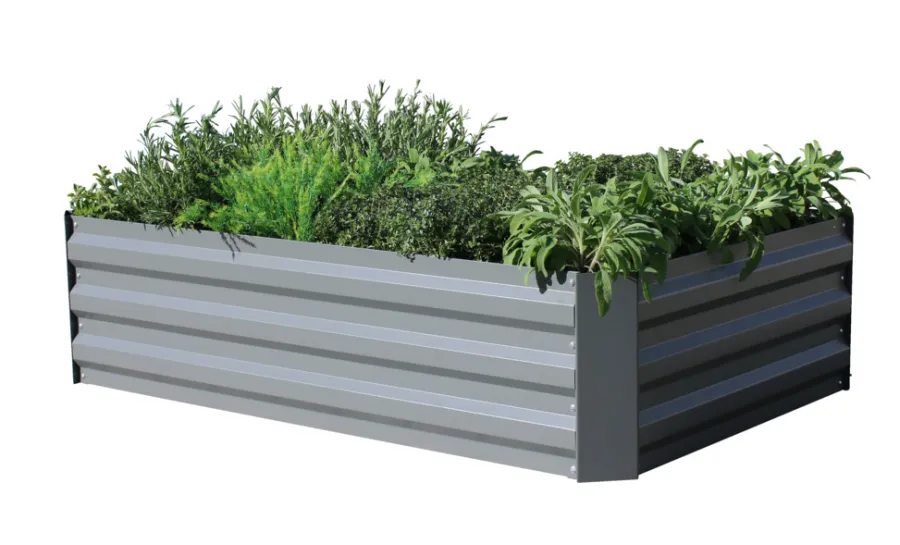 Plantebord & Høybed^Gardenlife Land Plantekasse galvanisert modell Easy M u/bunn