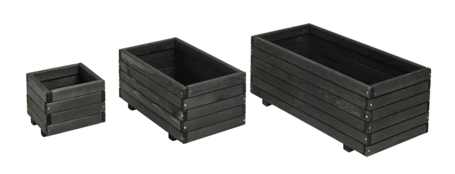 Krukker|Plantebord & Høybed^ Plantekassesett 3 stk.