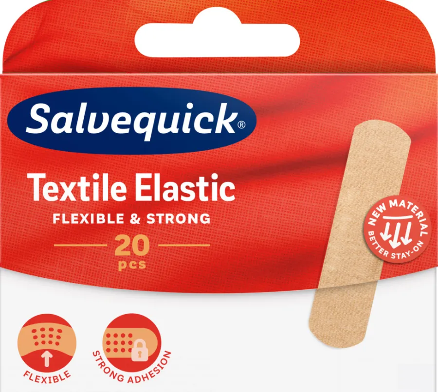 Personlig Pleie^Salvequick Plaster Textile Elastic – 20 stk.