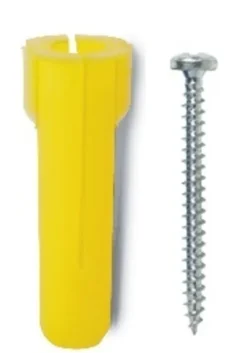 Plugger & Dybler^Heco Plastplugg inkl. skrue 5,5 x 25 mm