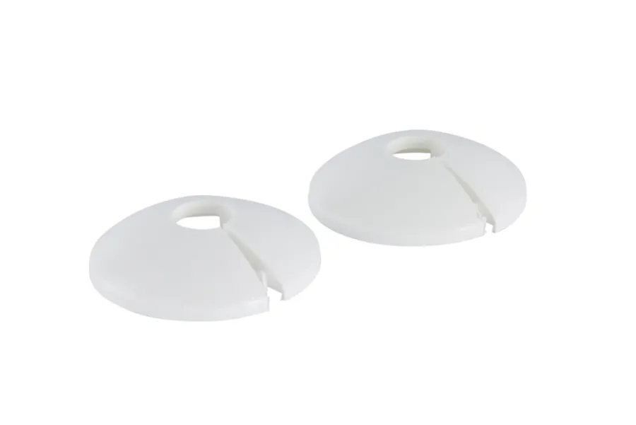 Vvs-Artikler^ Plastrosett 12 mm hvit - 2 stk.