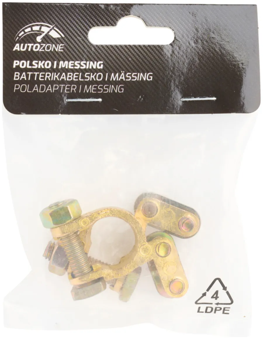 Biltilbehør^Autozone Poladapter messing - ®