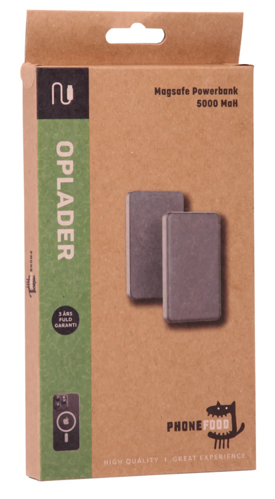 Lyd & Tilbehør Til Mobiltelefoner^PhoneFood Powerbank magsafe 5000 mAh -