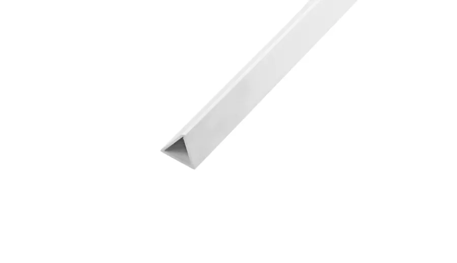 Profillister^ Profillist/plakatlist trekantet hvit pvc - 1 meter