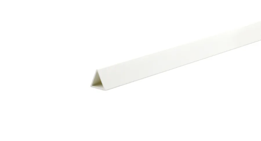 Profillister^ Profillist/plakatlist trekantet hvit pvc - 1 meter
