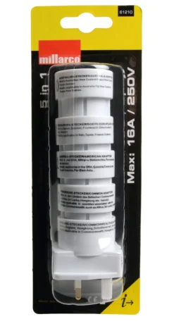 Reiseartikler^ Reiseadapter 5-i-1