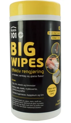 Malertilbehør^101 Rengjøringskluter Big Wipes 80 stk.